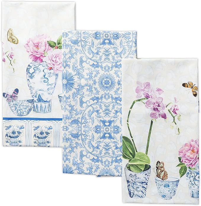 Maison d' Hermine Kitchen Towels Set of 3 100% Cotton 27.50" x 20" Reusable