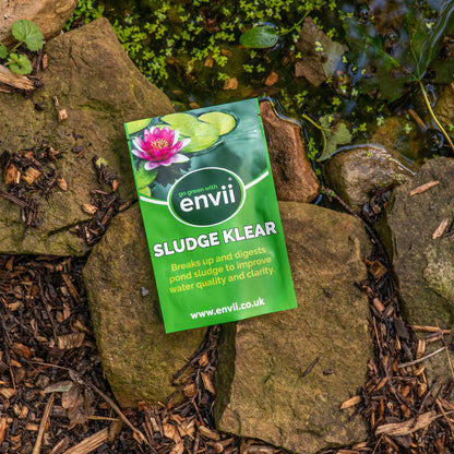 envii Sludge Klear Pond Sludge Remover, Natural Bacteria Sludge Buster Digests & Controls Organic Waste, Safe for All Fish & Wildlife, 6 Tablets treats 30,000 litres