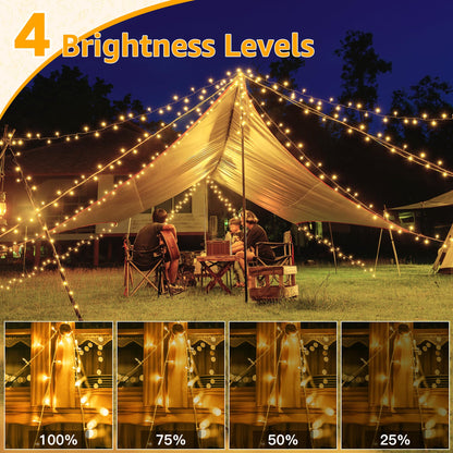 Ollny Fairy Lights Mains Powered, 40m 400 LED Outdoor String Lights, Warm White Waterproof Garden Light with Plug/Timer/8 Modes/Dimmable for Outside/Indoor/Window/Wedding Decorations