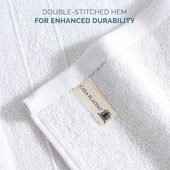 Casa Platino White Washcloths 12 Pack