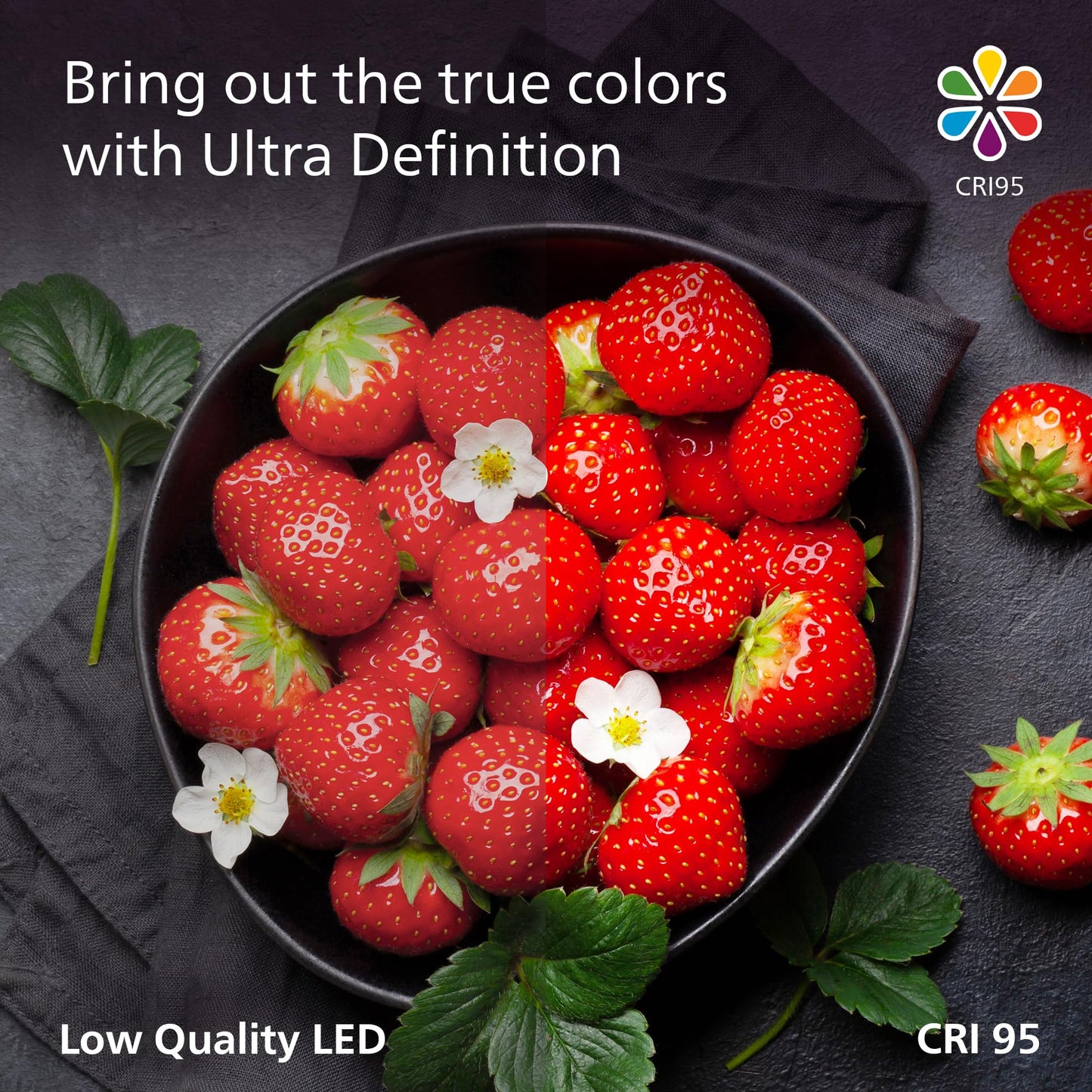 PHILIPS LED 75W A19 4-Pack Ultra Definition Daylight (5000K) 1100 Lumen (9W = 75W) Dimmable Frosted Flicker-Free Light Bulbs