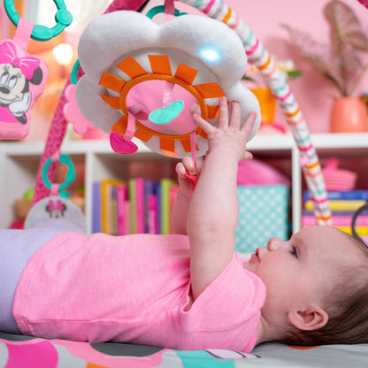 Bright Starts Disney Baby MINNIE MOUSE Forever Besties Activity Gym with Music and Lights, Pink, Newborn+