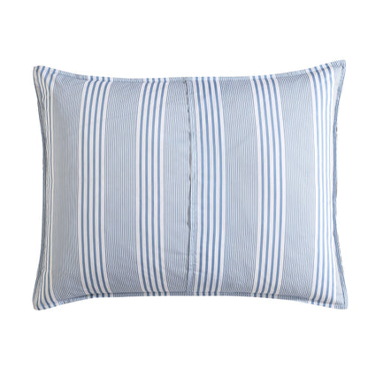 Laura Ashley – Queen Comforter Set, Reversible Floral Bedding with Matching Shams & Bonus Decorative Pillow Covers, Medium Weight, 7-Piece, College Dorm Room Essentials (Branch Toile Blue)
