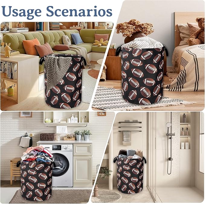 American Football Laundry Basket, Oxford Cloth Laundry Hamper