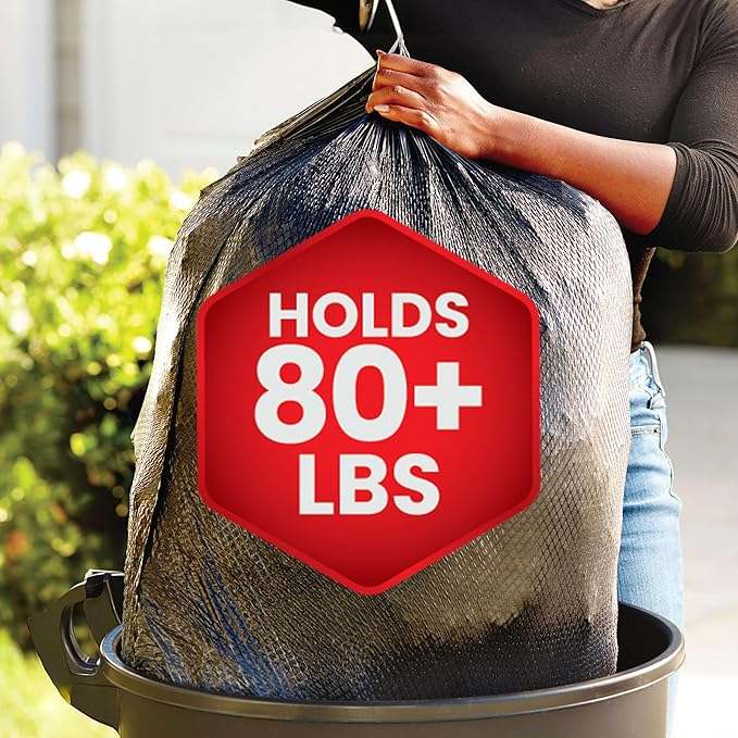 Glad Large 30 Gallon Trash Bags, Clorox Mountain Air Heavy Duty Garbage Bags