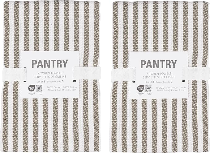 KAF Home Premium Kitchen Towels, Large 100% Cotton, Flat & Terry Absorbent Dish
