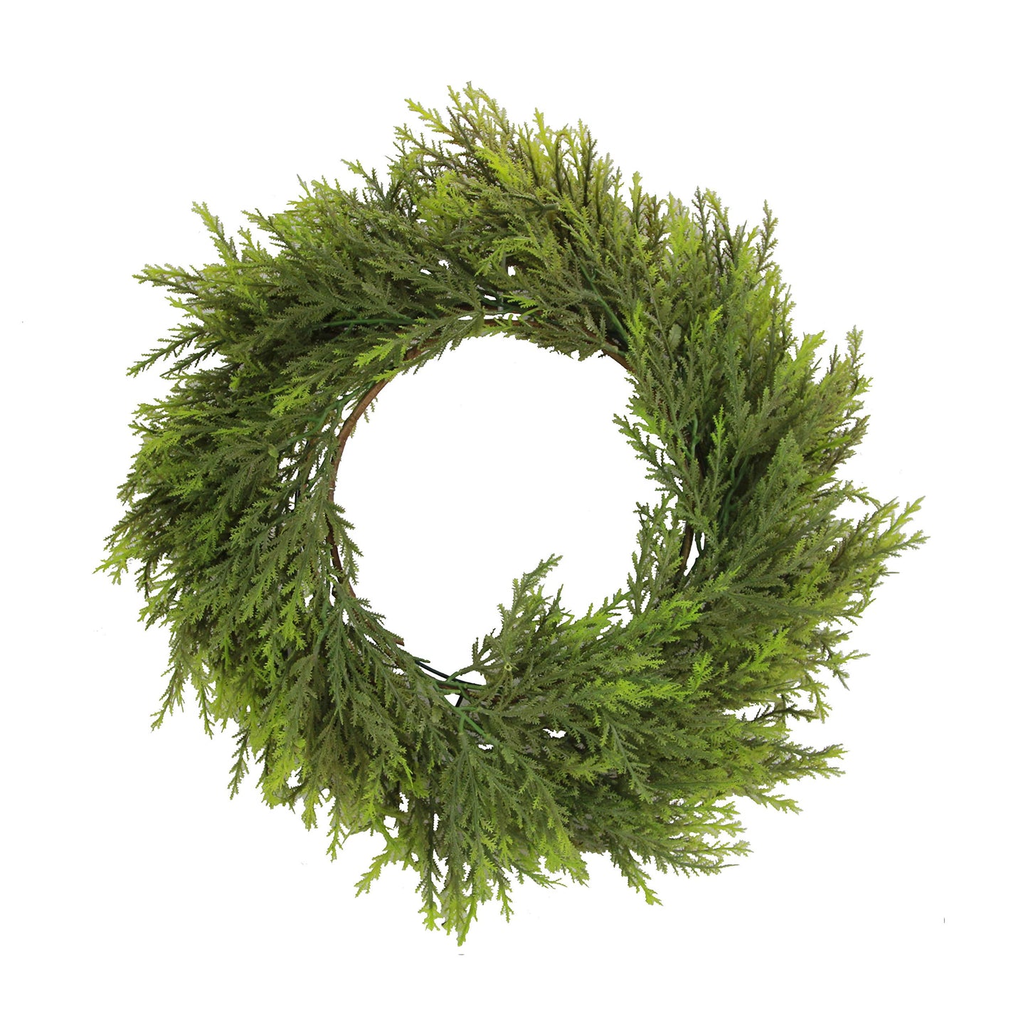 Admired by Nature 25" Faux Chinese Cedar Holiday Christmas Wreath for Front Door Home Decor, Wall Christmas Décor Indoor/Outdoor Winter Wreath - Green