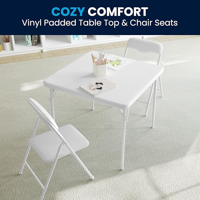 Flash Furniture Mindy Kids 3-Piece Folding Table and Chairs Set