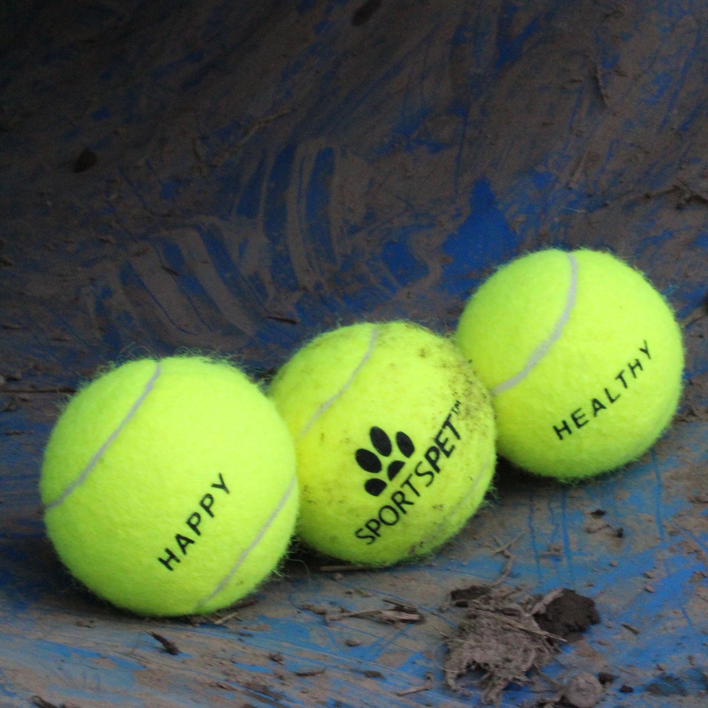 SPORTSPET Tennis Balls for Dogs - Extra Bouncy - Non Toxic - Durable - Long Lasting - Floats (Tennis Balls Standard (12 Pack)) (64mm)
