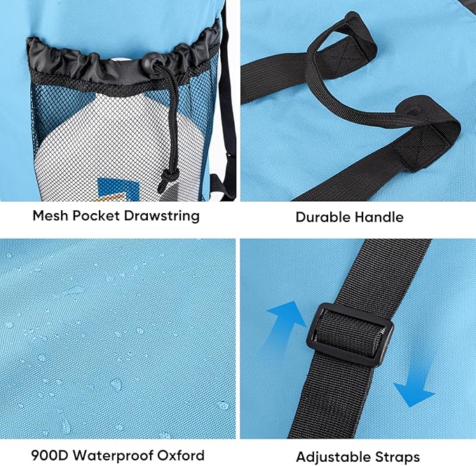 BALEINE 120L Laundry Bag Backpack, 900D Oxford Fabric Large Travel Laundry Bags