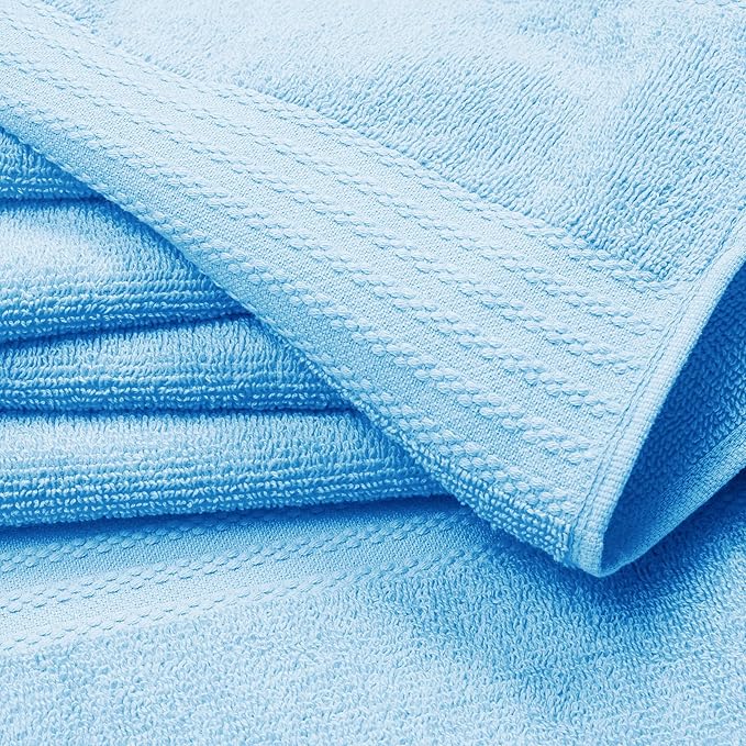 GLAMBURG Ultra Soft 6-Piece Hand Towel Set 16x28-100% Ringspun Cotton