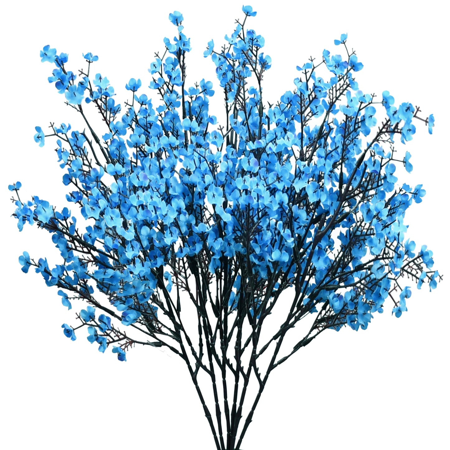 Mandy's 6 Bundles Artificial Royal Blue Baby’s Breath Flowers