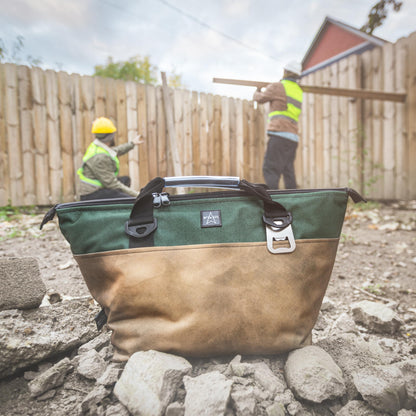 Frio Original Softside Cooler, The Frio Original Softside is Super Lightweight, Holds Ice up to 48 Hours - Zipper Opening that is Easy to Use! Ice Chest Rustic Leather (M) - 18 Can Capacity