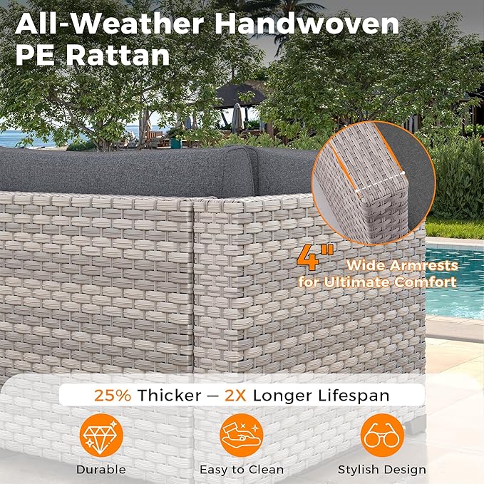 14-Seat Modern Patio Furniture Set