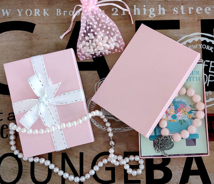 TheDisplayGuys - 25-Pack #65 Cotton Filled Cardboard Paper Jewelry Boxes Gift Case - Pastel Pink (6.2" x 5.2" x 1.1") - for Shipping or Storage
