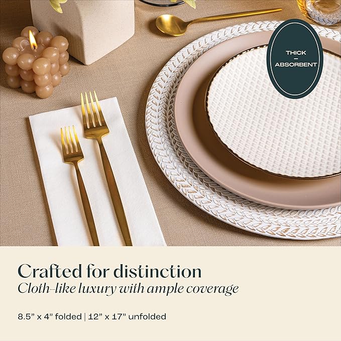 50-Pack Servietto Disposable Linen-Feel Guest Towels
