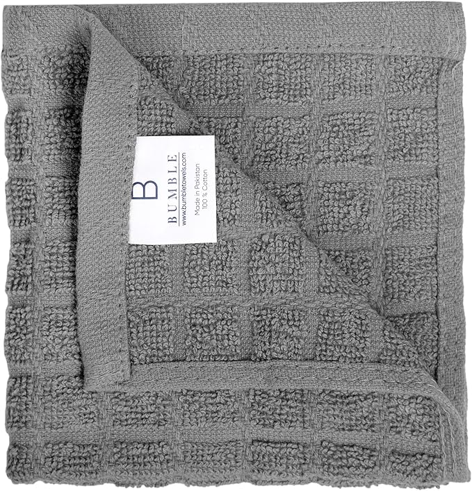 Bumble Dish Cloths | 12" x 12" | 100% Cotton Kitchen Towels | 405 GSM | Soft
