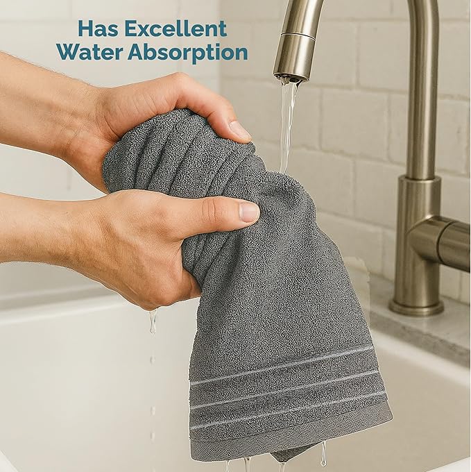 CASA PLATINO Hand Towels for Bathroom