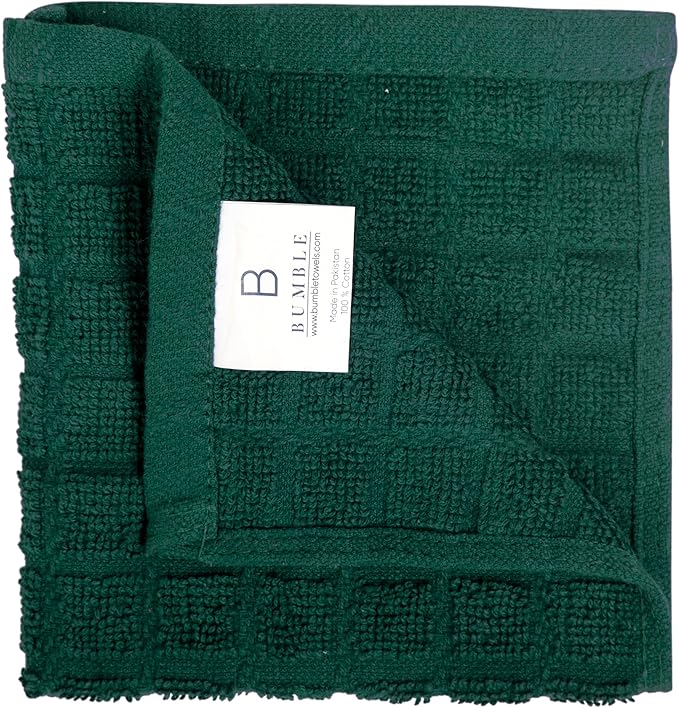 Bumble Dish Cloths | 12" x 12" | 100% Cotton Kitchen Towels | 405 GSM | Soft