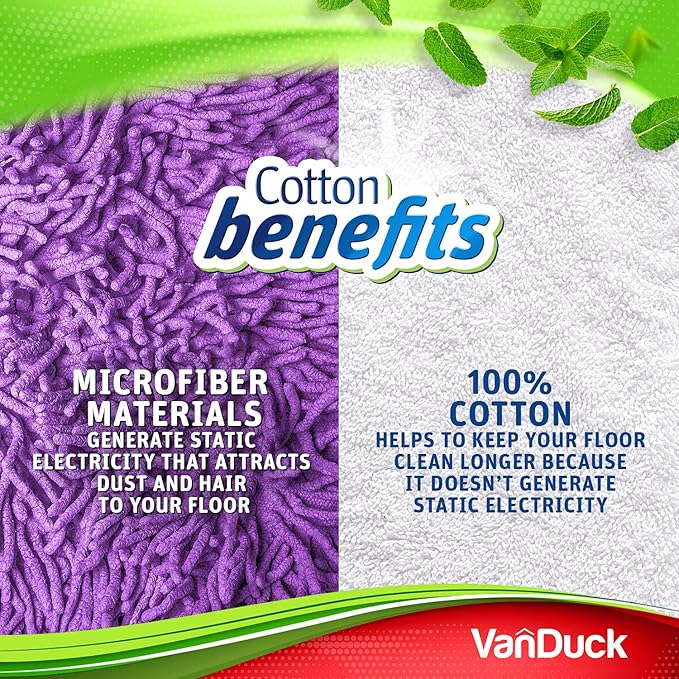 VanDuck Reusable 100% Cotton Mop Pads Compatible