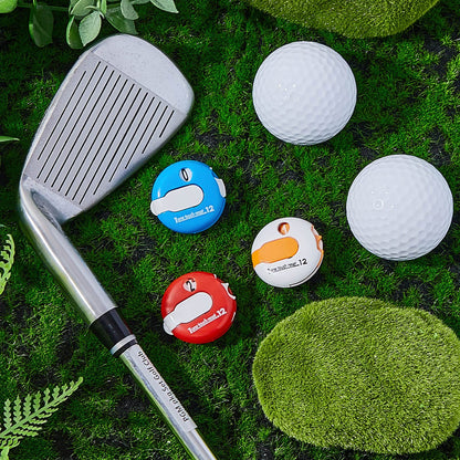 Fiada 3 Pcs 1.2 Inch Golf Score Counter for Women Mini Golf Stroke Counter Scoring Keeper up to 12 Shot to Scorekeeper Glove in(Orange, Red, Blue)