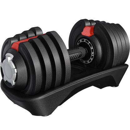 Yaheetech Adjustable Dumbbell Set 28/40/52.5/90LBS Adjustable Dumbbells Fast Adjust Dumbbell Weight Set with Anti-Slip Handle and Tray for Men/Women Home Gym Strength Training Equipment Single/Pair