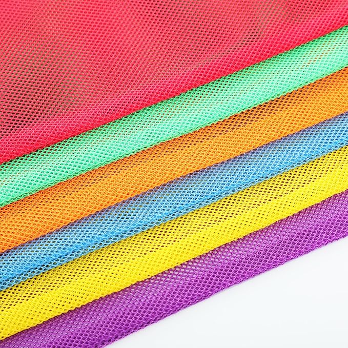 Frienda 6 Pieces Mesh Stuff Sack, 11 x 15 Inch Durable Nylon Drawstring Laundry