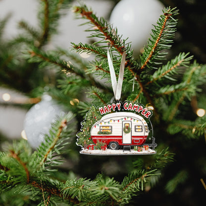TUMSHANIP Camping Ornament - Camping Christmas Ornaments, Camper Ornaments for Christmas Tree - Camping Gifts for Friends, Couples, Women - Campers Gifts - Acrylic Ornament 2025