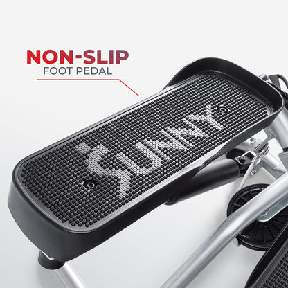 Sunny Health & Fitness Twist Stepper mini steppers for exercise at home Workout Cardio Machine Equipment Gym Stair Master Climber Thigh Space Squat Advanced Twisted Resistance Bands - SF-S0979