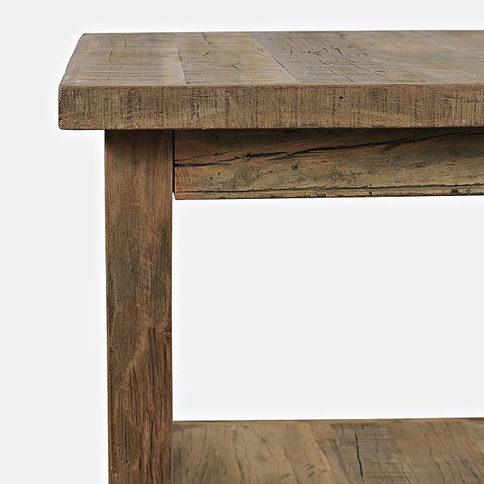 Jofran Reclamation Rustic Reclaimed Solid Wood Square End Table