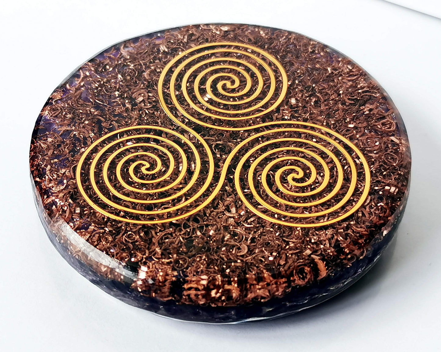 ZZYBIA LARGE 4" Amethyst Crystals Metatron's Cube Merkaba Coaster Water Charging Plate Energy Dome