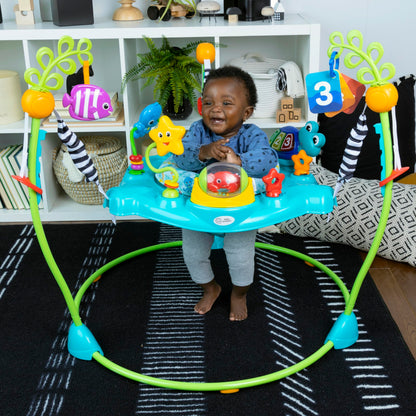 Baby Einstein, Ocean Explorers Curiosity Cove 2-in-1 Educational Activity Jumper and Floor Toy, Ages 6-12 Months