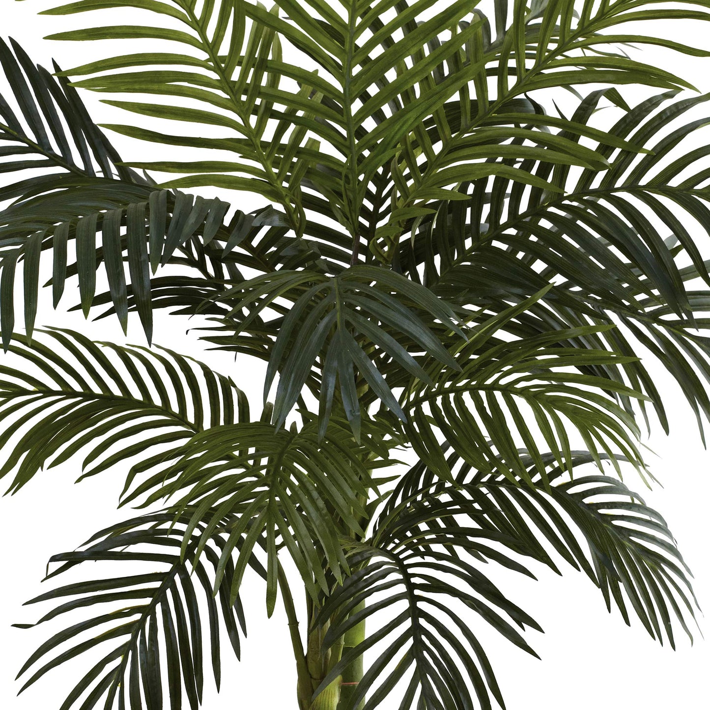 Nearly Natural 4ft Golden Cane Palm, Double Stalk Artificial Tree With Lush Realistic Foliage Maintenance Free Indoor Faux Palm Plant For Living Room, Easy Setup, Perfect Tropical Decoration