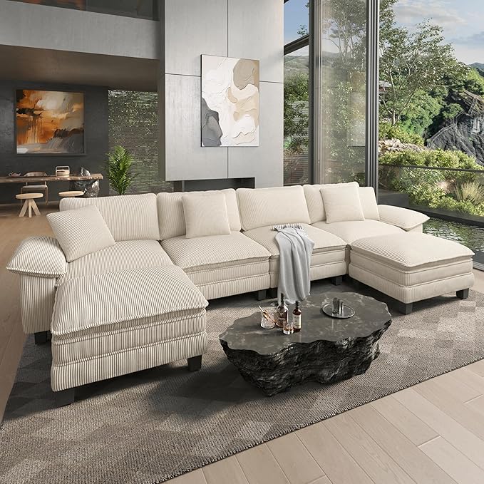 HERA'S HOUSE 158" Modular Sectional Sofa, Oversized U Shaped Couches