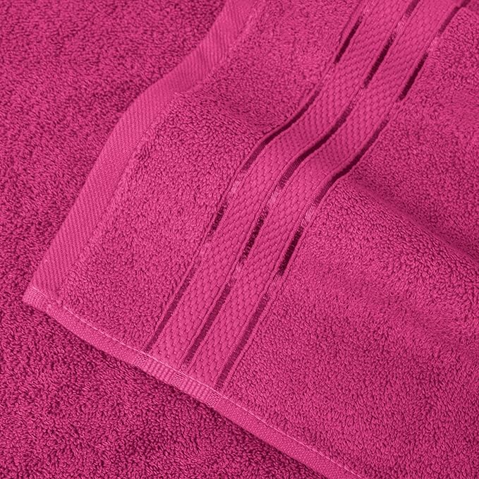 Elegant Comfort Three Line Popcorn Extra Large Luxury Bath Towel