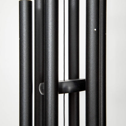 Corinthian Bells 30 Inch Black Wind Chimes for Outside, Modern Metal Outdoor Wind Chime for Patio Decor, Made in USA