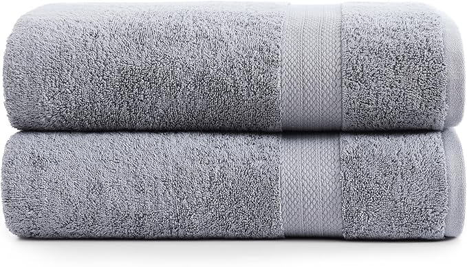 LANE LINEN 100% Long Staple Cotton Bath Sheets Set of 2