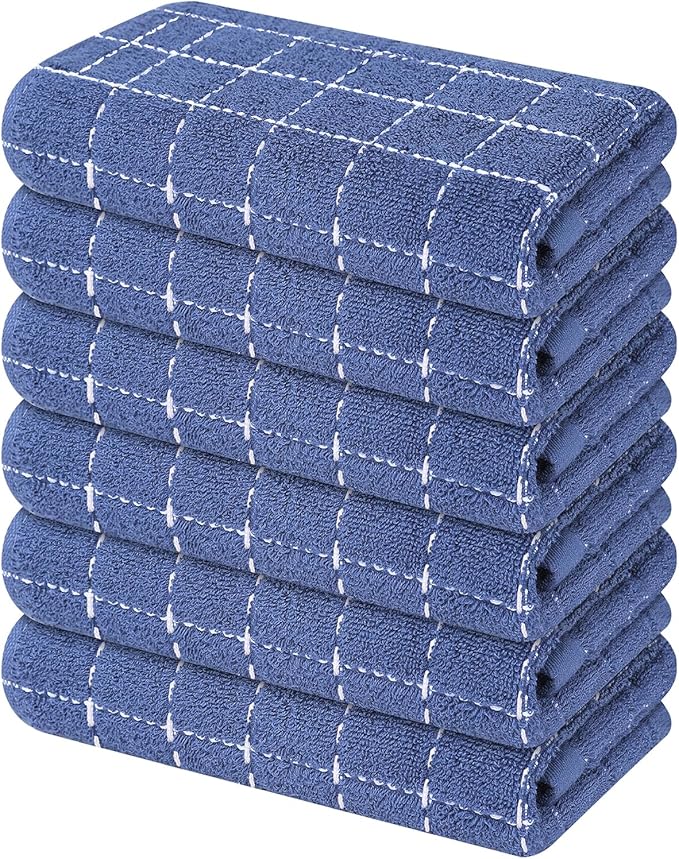 Mordimy 100% Cotton Terry Cloth Kitchen Towels, Super Soft and Absorbent Dish