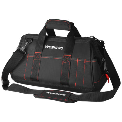WORKPRO 16-inch Close Top Wide Mouth Tool Storage Bag with Water Proof Rubber Base, W081022A, 16"