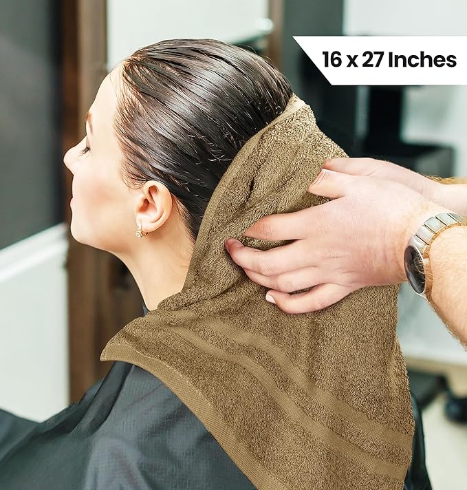Utopia Towels Cotton Bleach Proof Salon Towel 16 by 27 inches, Bleach Safe Gym
