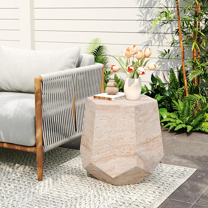 Christopher Knight Home Jayme 18.75" Indoor Outdoor Hexagonal Accent Side Table