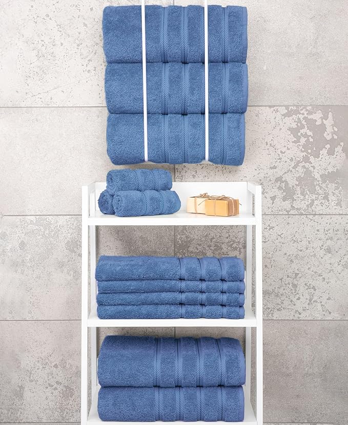 American Soft Linen Luxury 4 Piece Bath Towel Set, 600 GSM 100% Cotton Turkish