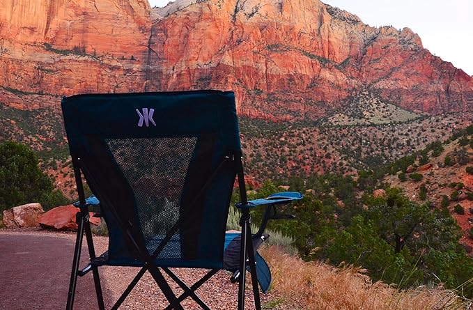 Kijaro Dual Lock Portable Camping Chairs - Enjoy the Outdoors with a Versatile Folding Chair, Sports, Outdoor & Lawn - Dual Lock Feature – Cayman Blue Iguana