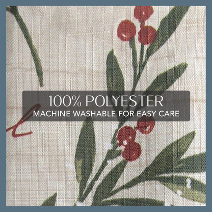 Elrene Home Fashions Holiday Tree Trimmings Wrinkle Resistant Fabric Christmas Tablecloth, 60"X84", Oval