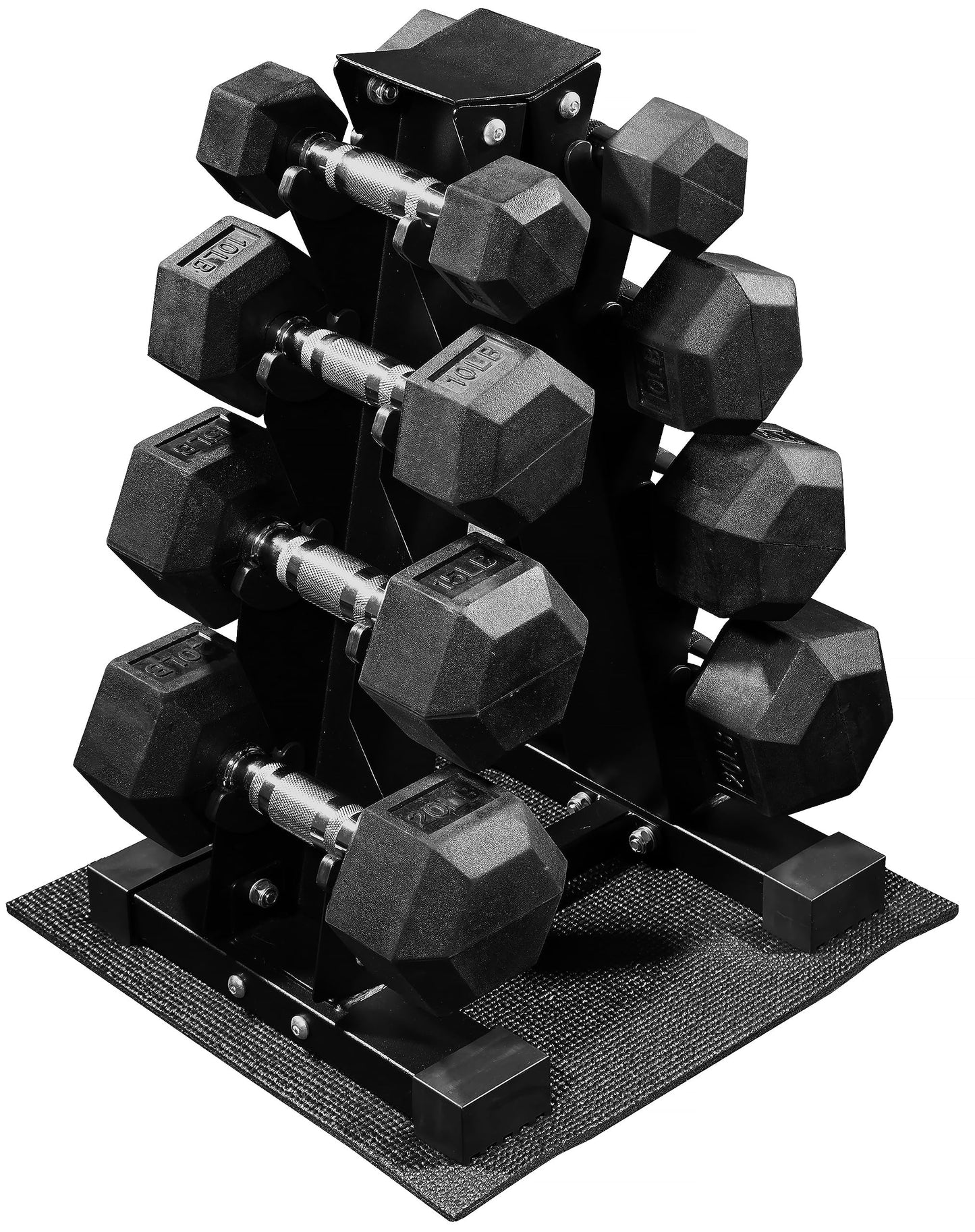 Fitvids Premium Rubber Coated Hex Dumbbell Weight Set, Multiple Packages