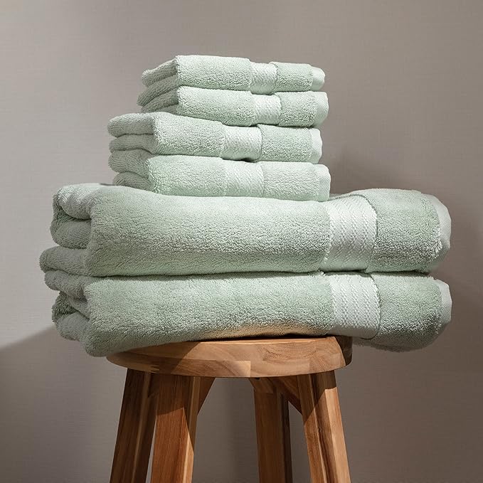 Fabdreams 100% Organic Cotton Bath Towel Set of 6 700 GSM Hotel Premium Plush