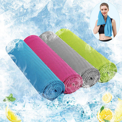 AZOI Cooling Towel (40"x12") - for Neck/Face, Ice Towel,Chilly Towel, Cooling Neck Wraps for Hot Weather Instant Chill, Soft Microfiber for Yoga, Gym, Golf, Running,Workout, Outdoor Sports, Hiking