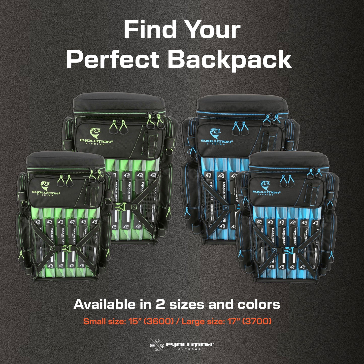Evolution Outdoors 34013-EV: 3600 Drift Tackle Backpack - Green