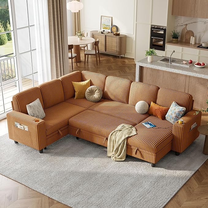 LINSY HOME Sectional Sleeper Sofa