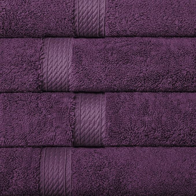 SUPERIOR Egyptian Cotton Pile 10 Piece Towel Set, Includes 2 Bath, 4 Hand